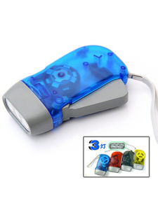 Mini Portable Self-Charging Handheld Flashlight Outdoor Camping Travel LED Light Hand-Cranked Power Supply Single-Degree Beam