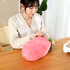 Strawberry Rabbit Plush Toy 2-In-1 Strawberry Rabbit Plush Toy Can Be Transformed Into Three Different Shapes Cute Appearance Soft And Fluffy Full Of Fun Available Sizes 18cm 25cm A Creative Toy Gift For Children