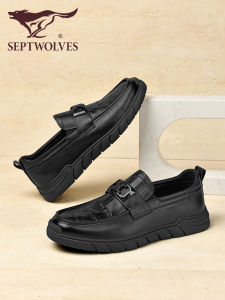 SEPTWOLVES | Loafer Shoes Mens Summer New Casual Leather 100% Top Leather
