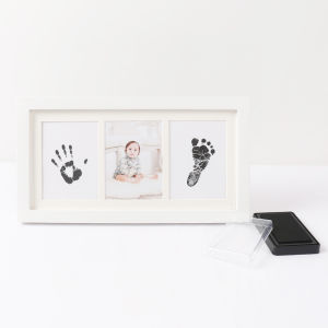 Baby Hand And Footprint Frame DIY Tabletop Newborn One Month Ceremony Memorial Gift Baby Hand Print Inkpad Love Print