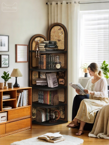 JIJIANJI | Vintage Living Room Corner Storage Cabinet