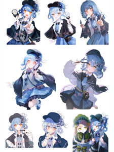 Magic Girls Witch Trial Sticker for Laptop Mobile Suit Luggage Travel Box Cartoon Style Personalized Decal