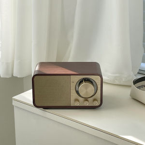 Vintage Portable Wood Bluetooth Speaker with Radio