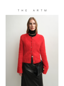 Alpaca Wool Llama Fluffy Pullover Sweater Red