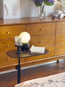 Computer Desk Adjustable Height Bedside Table Foldable Living Room Sofa Side Table on Wheels Save Space ﻿
