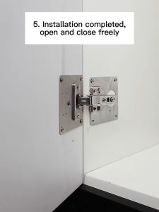 Durable Stainless Steel Hinge Repair Plate for Kitchen & Furniture Cabinets - Includes Screws