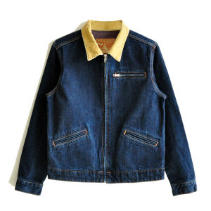 SauceZhan | Retro Purple Combed Denim Jacket