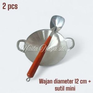 satu set 2 pcs MAINAN ANAK wajan mini + sutil mini masak masakan anak tersedia 3 ukuran