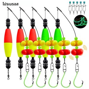 PROBEROS 5pcs 6/0 8/0 10/0 ประดิษฐ์ปลาดุก Rigs กับ Rattler คุณภาพสูงอุปกรณ์ตกปลาสําหรับตกปลาน้ําจืดขายส่ง