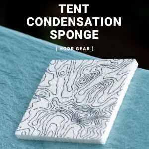 [HODRGEAR] Tent Condensation Sponge – Ultralight 16.7g Cellulose Sponge 15×15cm Wipe Wring Use Again for Tents Tarps Cookware