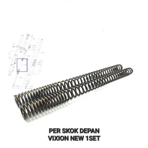 Per Skok Depan Vixion New (Harga Per Set Isi 2) - Peer Pir Ver Vir Dalam As Linggis Sok Sekok Shockbreaker Depan Yamaha Vixion New NVA NVL Panjang 371 cm