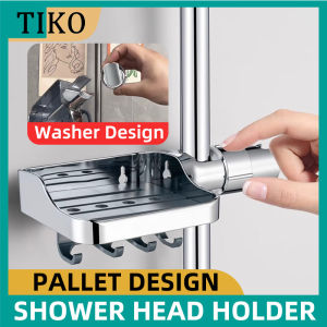 Bathroom Toilet Rack Punch Free Shower Shampoo Tray No Drill Chrome Showerhead Holder Bathroom Accessories