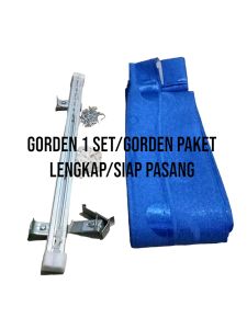 Gorden 1 set/Hordeng 1 Set Paket Lengkap/Gorden jendela full set /Hordeng dan rell gorden 1 set/Gorden Siap Pasang/gordyin/Hordeng/rGorden 1 Set model plisket /