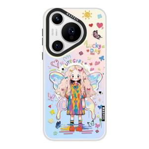 MASFEIL | Ultra-Thin Silicone Phone Case For Huawei Pura80Pro P70 P60 P40Pro+ With Stand Magnetic Absorption Full Coverage Girls Style