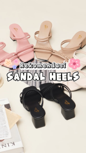 CIRCLE.FEMALEbgr / Sandal Heels Wanita / Heels Kekinian / Sandal Heels Hak 5CM / Heels