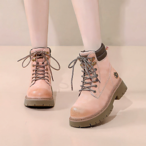 CAMEL | Winter New Outdoor British Style Yellow Thick Sole Womens Ankle Boots