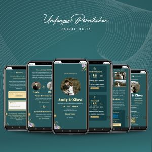 Undangan Pernikahan Bunga Goyang DG.16 | Bonus Kartu Ucapan Terima Kasih 100 Pcs