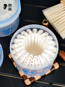 Needle Leaf Original Pulp Cake Type Hand Pour Coffee Filter Paper Flat Bottom Filter Cup Storage Box Home Use Coffee Tools