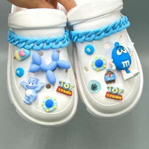 14Pcs/Set Crocs Jibbitz Charms Shoe Accessories DIY Shoe Buckle Cartoon Shoe Flower Balloon Dog M Bean Shoe Chain Decoration for Crocs