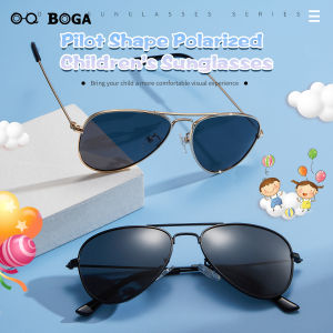 OQ BOGA 5 สีเด็ก Aviator กรอบแว่นตากันแดดเด็กโพลาไรซ์กลางแจ้ง Eye Protection Full Rim Sun แว่นตา UV400