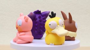 Action Figure Pokemon Big Eye Boneka Lucu Pajangan Dashboard Meja Pikachu Charmander Squirtle Gengar