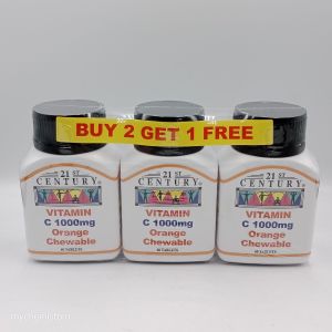 21st Century Vitamin C 1000mg Orange Chewable 60s EXP 11/27