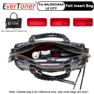 EverToner ถุงผ้าใส่กระเป๋าสอดสำหรับ Balenciaga Le กระเป๋าเครื่องสำอางแบบพกพากระเป๋าใช้ในเมืองกระเป๋ามีผ้าซับในอุปกรณ์จัดระเบียบกระเป๋าถือใส่เครื่องสำอางค์เดินทางภายในกระเป๋ากระเป๋าเงิน