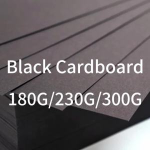 A4 180G200G300G 20/50PCS Black Cardboard Paper Handmade Card Paper DIY PackageThick Watercolor Painting Origami Crafts Pack