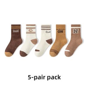 miiow | Thickened Fleece Childrens Long Tube Socks Coral Velvet Winter Sleep Warm Socks For Boys And Girls Non-Cuffed Catman Socks