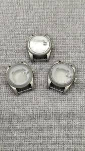 31mm Silver Sandblasting Brushed Women Watch Case Stainless Steel Round Fluted Slope Bezel Sapphire Glass For NH05 NH06 Movement