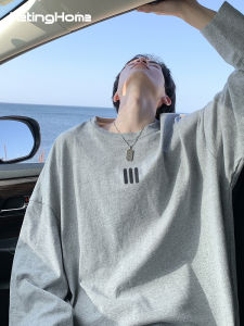 HetingHOME | Casual Loose-Fit Mens Long Sleeve T-Shirt