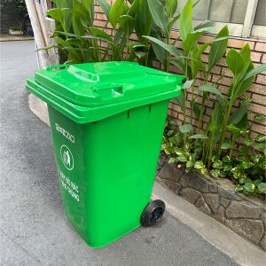 [FREESHIP MAX] Thùng rác nhựa KENZIO 240 lít dày nặng 15kg - XANH VÀNG CAM - KENZIO