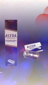 ใบมีด แอสตร้า 2คม กล่องน้ำเงิน Astra Superior Stainless Double Edge ใบมีด โกนหนวด โกนผม เครา