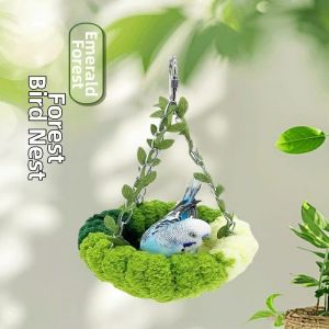 baomafanxi | Lồng Treo Hình Tổ Chim Sẻ Cánh Cụt Vẹt Cockatiel Vẹt Macaw Kiểu Dáng Rừng