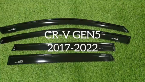 กันสาด กันลม คิ้วกันสาด คิ้ว ดำทึบ 4 ชิ้น ฮอนด้า ซีอาวี GEN5 HONDA CR-V CRV 2017 2018 2019 2020 2021 2022 ใส่ร่วมกันได้ A