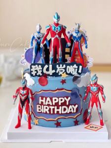 Ultraman Birthday Cake Decoration Figurine Jialuovarui Children Boys Costumes Galaxy Dolls Zeta Decoration Accessories