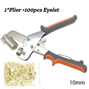 Handheld Hole Punch Eyelet Installation Tool 6mm/10mm Air Hole Rivet Plier for Leather Canvas Clothing Tarp Ring Press Machine