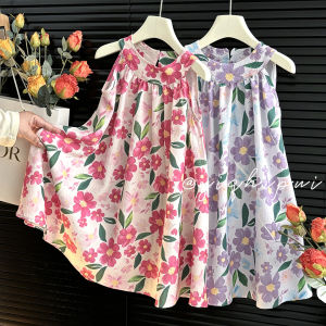 Tagkita | Floral Summer Sleeveless Dress for Girls
