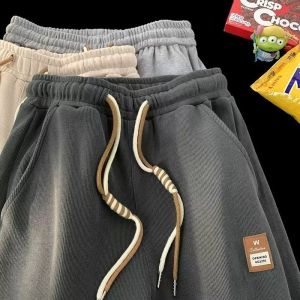 Big Sale Leak-Picking ~ Counter Withdrawal Pants Womens Spring and Autumn Casual Trousers Sweatpants Straight-leg Drawstring Ankle-Tied Sports Pants