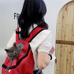 P58 |Pet backpack | Pet Cat breathable backpack chest bag dog outdoor activity portable travel bag