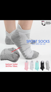 Kaos Kaki Olahraga Pendek Pria Wanita Katun Tebal