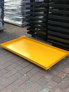 Pallet Logam Anti-Bocor Penangkap Drum Minyak Mudah Alih Kimia Kalis Bocor Forklift Besi Pallet Kadbod