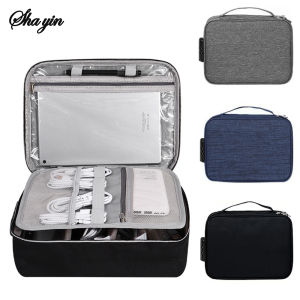 Locking Tech Organizer Bag - Anti-Theft Storage Case with Password Protection for iPad Laptop Cables & USB Drives