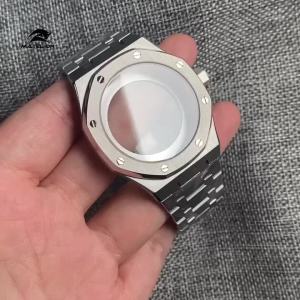 Vỏ Đồng Hồ Hình Bát Giác Bằng Thép Không Gỉ 42mm Mặt Kính Sapphire Núm Vặn Phía Sau Phù Hợp Với Bộ Máy Tự Động NH35 NH36 NH38 NH70
