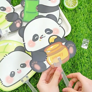 Kipas Kartun Cute Panda Hand Fan Portable Mini Air Fan INS Style Handheld Cooling Fan for Summer