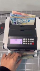 <IN STOCK>Money Bill Counter Money Detector with UV/MG Counterfeit Detection Automatic MultiCurrency cash registe Electronic Money counter Bill Counter Counting Machine LCD Display for New Bills Banks Shops