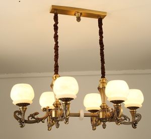 HADLITE | Luxury Grand European Style Solid Copper Marble Chandelier