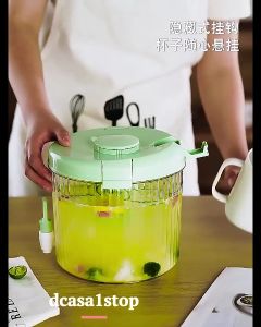 🌟 4L Water Beverage Dispenser Cold Water Ice Drink Container冷水壶大容量家用冰箱饮料桶带水龙头夏季水果茶耐高低温凉水壶