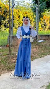 LALEESA Hanifa Whimsy Dress And Blouse Muslimah Set Wear
