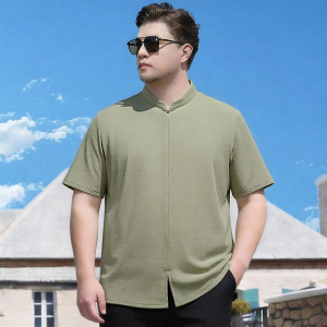 ZATUWOF | Linen Chinese Style Large Size Mens Summer Casual Shirt